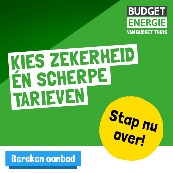 Korting bij energieleverancier Budget Energie